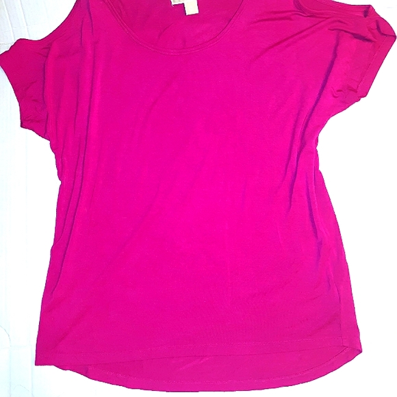 ☆Michael Kors☆Beautiful Pink EEUC Cold Shoulder Small stretchy casual/Dressy tee - Picture 13 of 15